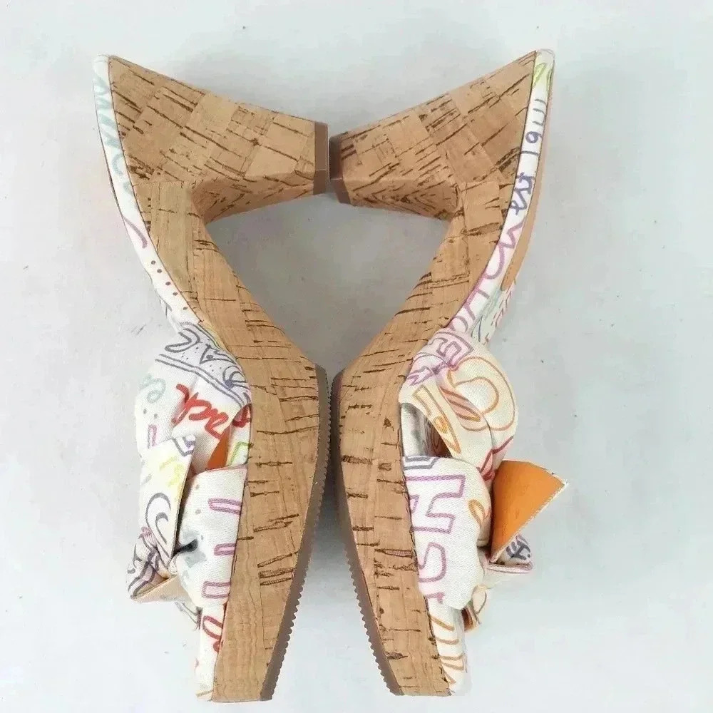 Coach Kork open toe heels Size 6.5 - Picture 5 of 8